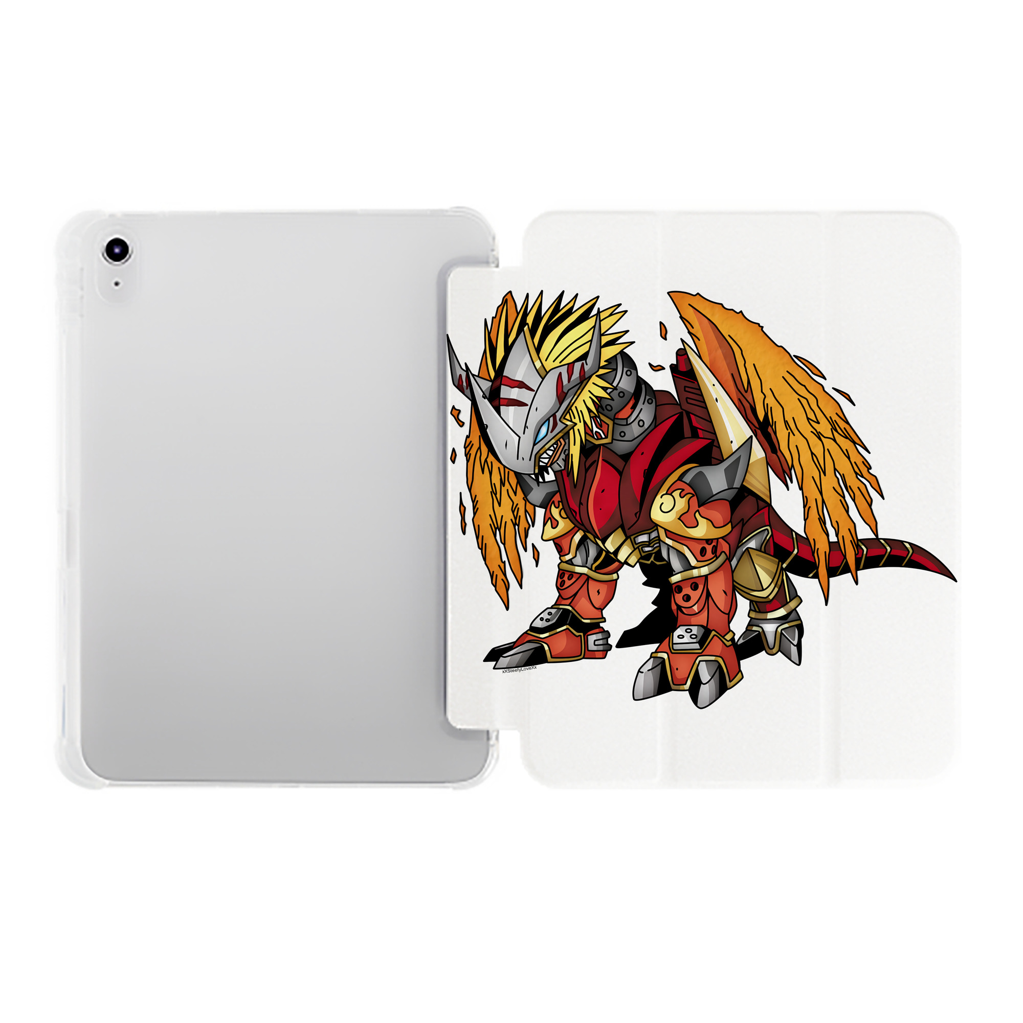 （画像用） Digimon デジタルモンスター/デジモン IPad ケース ペン収納付き 三つ折りスタンド PUレザー×シリコン 対応機種9.5/10.5/10.9インチ